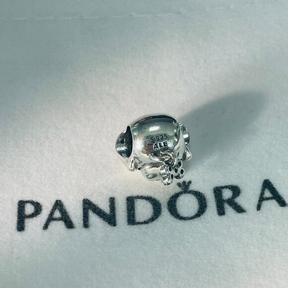 Pandora Pet Dog & Bon Dangle Charm Pendant, S925 Sterling Silver Jewelry - Picture 3 of 4